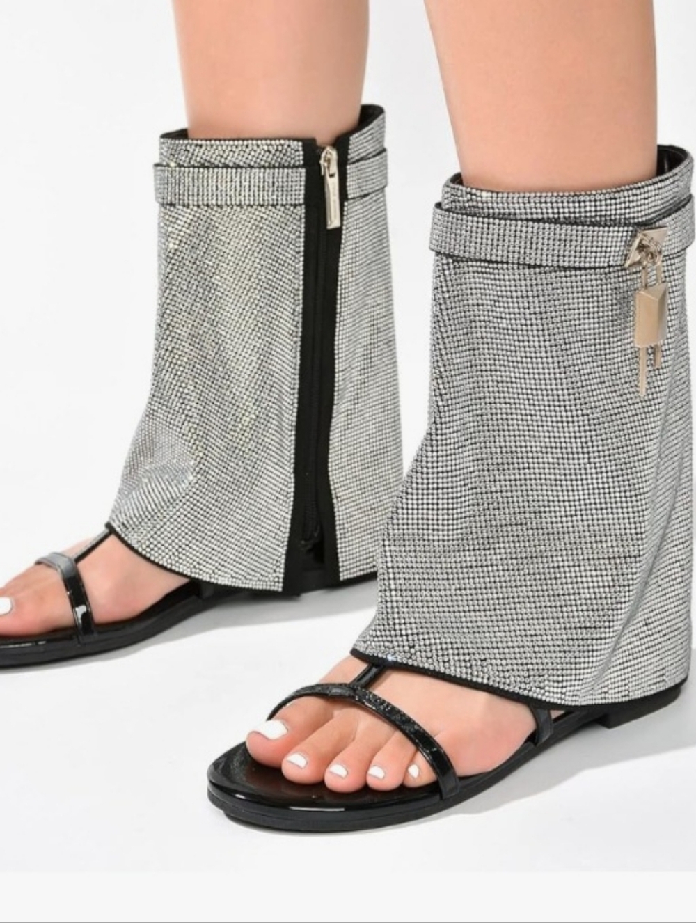 Cape Robbin Shiloha Sandal Black W/Bling - Picture 4 of 13